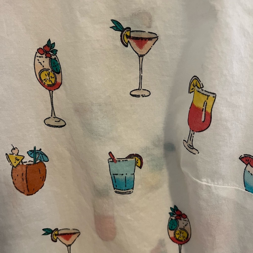 Talbots Colorful Cocktail Print Shirt - Picture 3 of 4